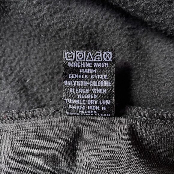 Full Zip Fleece Jacket Black With Gray Khaki Panels Men’s XL Mountain Fog - Picture 9 of 9